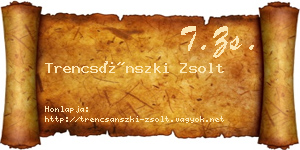 Trencsánszki Zsolt névjegykártya